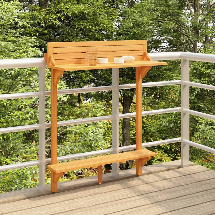 Masă de bar pentru balcon, 90x37x122,5 cm, lemn masiv de acacia - WALTI WALTI