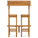 Set mobilier bar de balcon, 3 piese, lemn masiv de acacia - WALTI WALTI