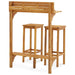 Set mobilier bar de balcon, 3 piese, lemn masiv de acacia - WALTI WALTI