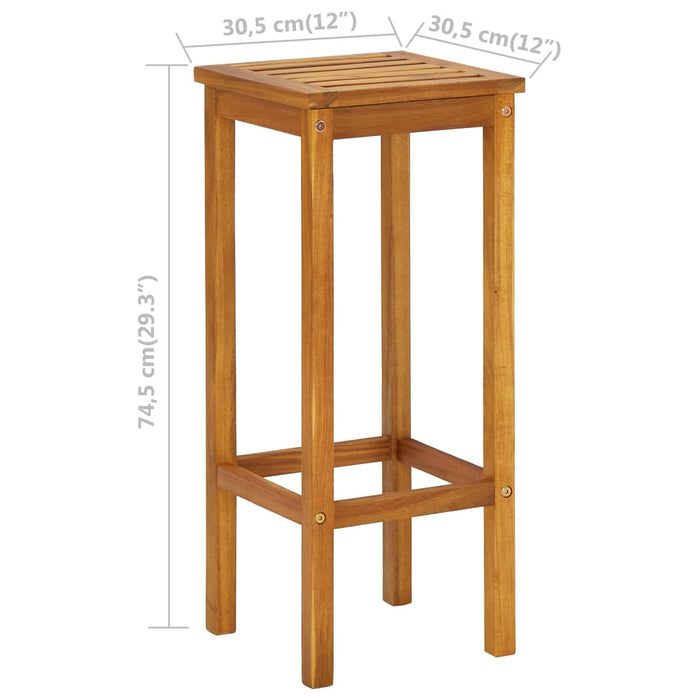 Set mobilier bar de balcon, 3 piese, lemn masiv de acacia - WALTI WALTI