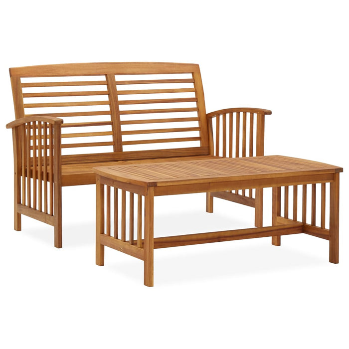 Set mobilier de grădină, 2 piese, lemn masiv de acacia - WALTI WALTI