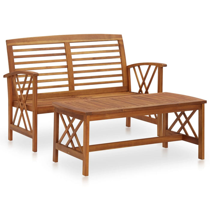 Set mobilier de grădină, 2 piese, lemn masiv de acacia - WALTI WALTI