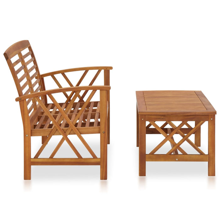 Set mobilier de grădină, 2 piese, lemn masiv de acacia - WALTI WALTI
