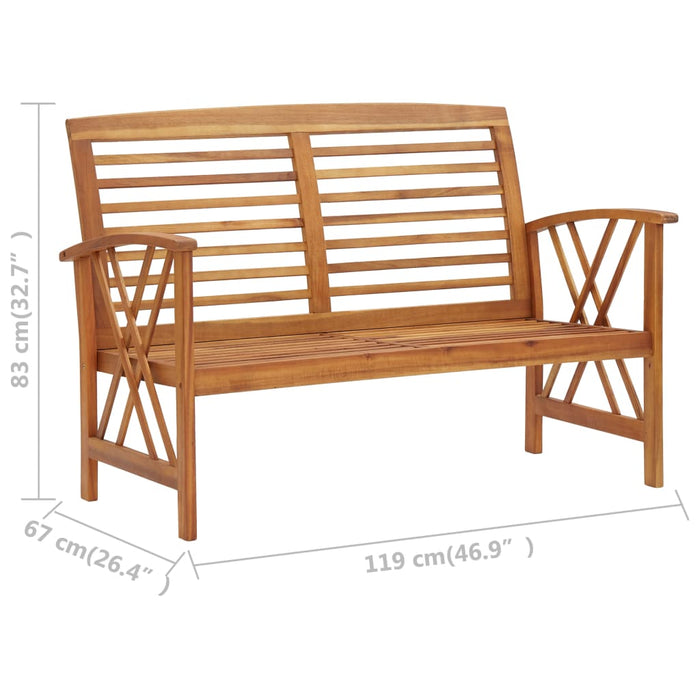 Set mobilier de grădină, 2 piese, lemn masiv de acacia - WALTI WALTI