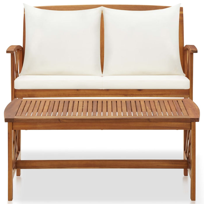 Set mobilier de grădină cu perne, 2 piese, lemn masiv de acacia - WALTI WALTI