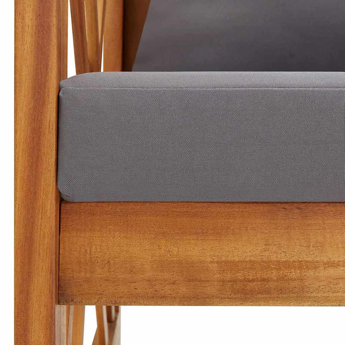 Set mobilier de grădină cu perne, 2 piese, lemn masiv de acacia WALTI