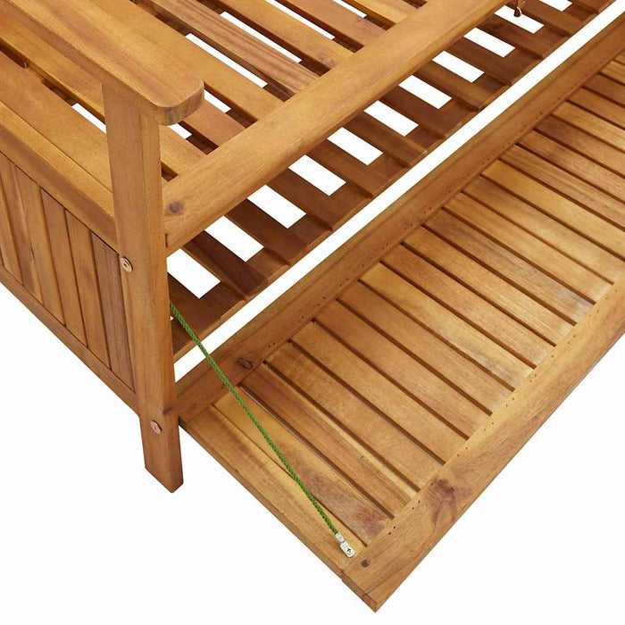 Bancă de depozitare grădină, 148 cm, lemn masiv de acacia - WALTI WALTI