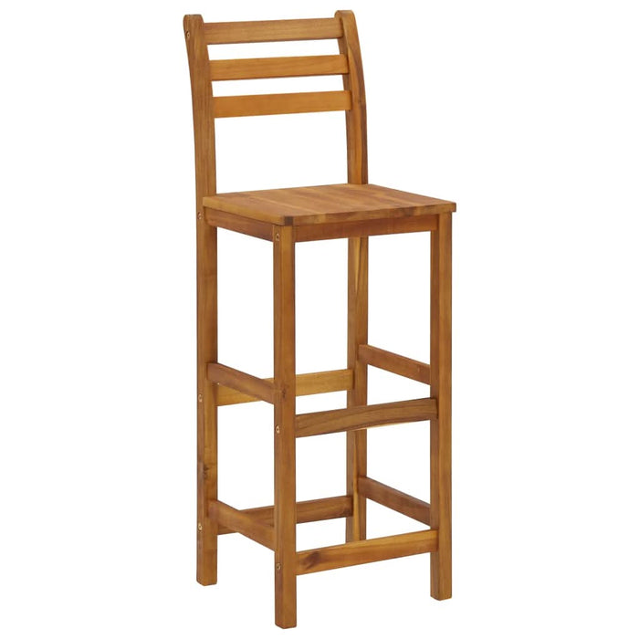 Taburete de bar, 4 buc., lemn masiv de acacia - WALTI WALTI
