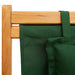 Scaun de plajă pliabil, verde, lemn masiv de eucalipt, textil - WALTI WALTI