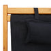 Scaun de plajă pliabil, negru, lemn masiv de eucalipt, textil - WALTI WALTI