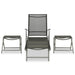 Set mobilier de grădină, 3 piese, argintiu, textilenă&aluminiu - WALTI WALTI