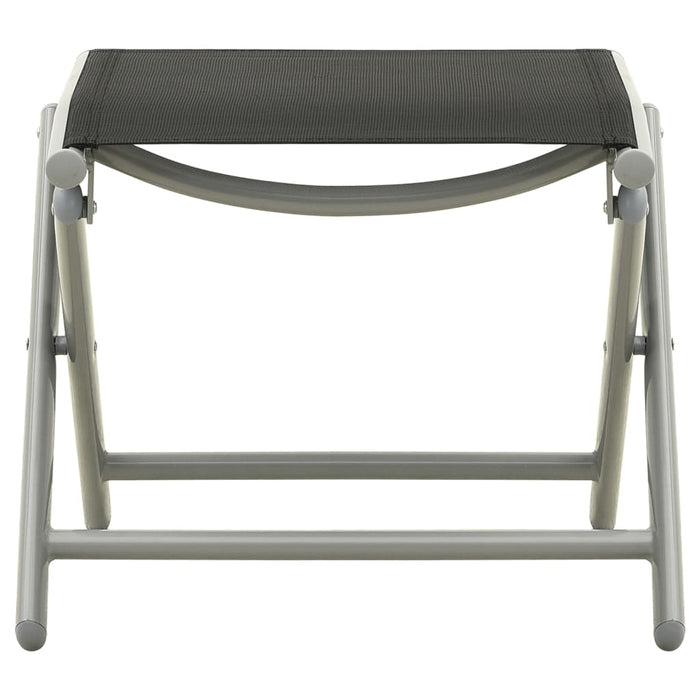 Set mobilier de grădină, 3 piese, argintiu, textilenă&aluminiu - WALTI WALTI