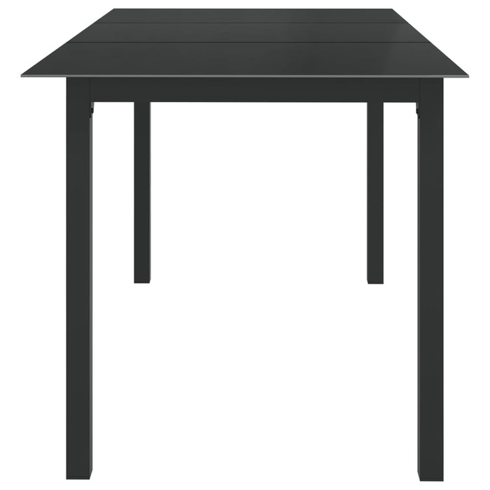 Masă de grădină, negru, 150x90x74 cm, aluminiu și sticlă - WALTI WALTI