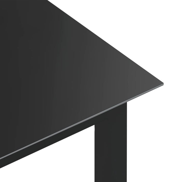 Masă de grădină, negru, 150x90x74 cm, aluminiu și sticlă - WALTI WALTI