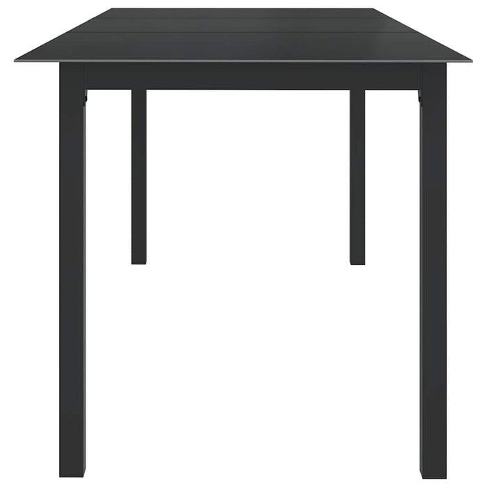 Masă de grădină, negru, 190x90x74 cm, aluminiu și sticlă - WALTI WALTI