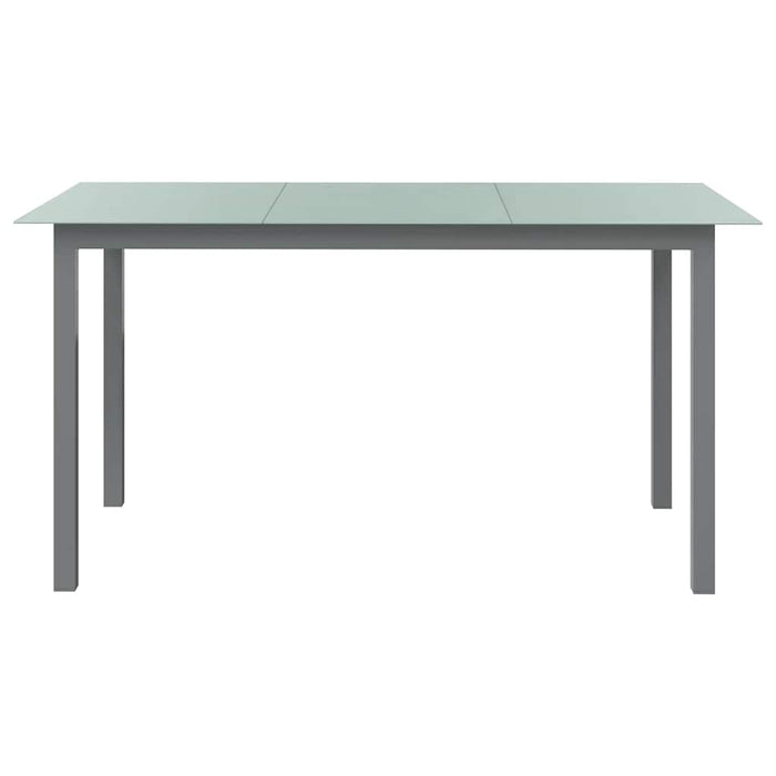 Masă de grădină, gri deschis, 150x90x74 cm, aluminiu și sticlă - WALTI WALTI