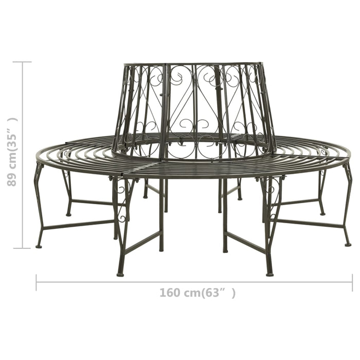 Bancă de copac pentru grădină, 160 cm, oțel - WALTI WALTI