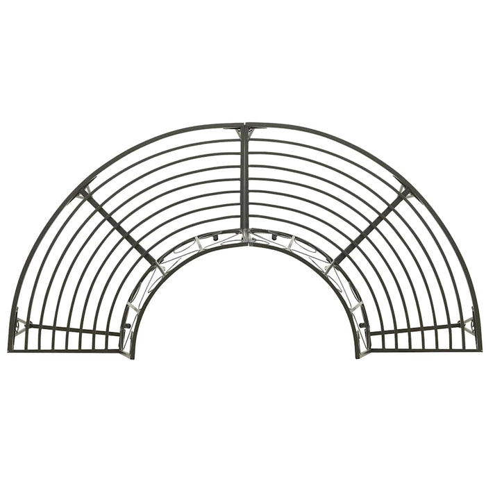 Bancă de copac semicirculară pentru grădină, 160 cm, oțel - WALTI WALTI