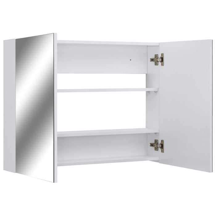 Dulap de baie cu oglindă, alb, 80x15x60 cm, MDF - WALTI WALTI