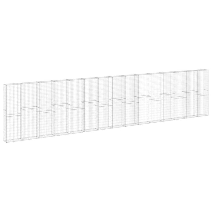 Perete gabion cu capace, 900 x 30 x 200 cm, oțel galvanizat - WALTI WALTI