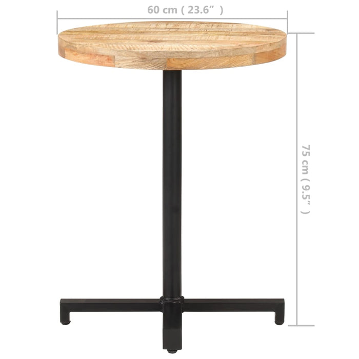 Masă de bistro, Ø60x75 cm, lemn de mango nefinisat, rotundă - WALTI WALTI