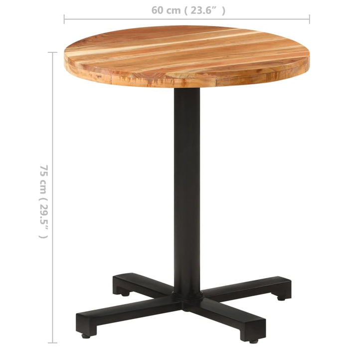 Masă de bistro, Ø70x75 cm, lemn masiv de acacia, rotundă - WALTI WALTI