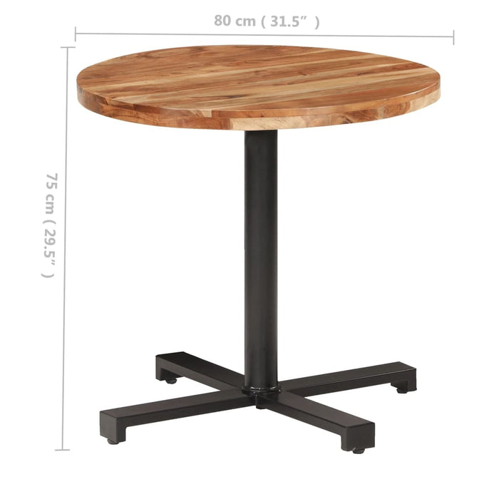 Masă de bistro, Ø80x75 cm, rotund, lemn masiv de acacia WALTI