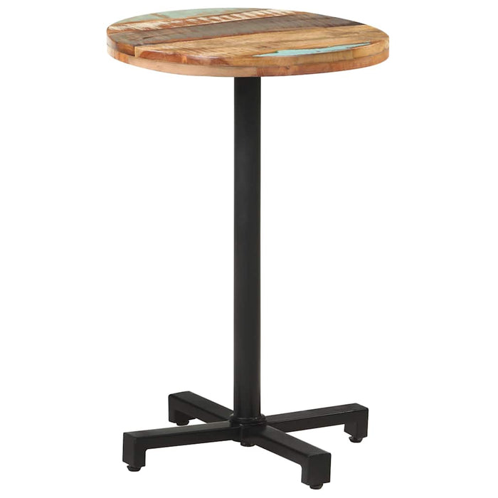 Masă de bistro, Ø50x75 cm, lemn masiv reciclat, rotundă - WALTI WALTI