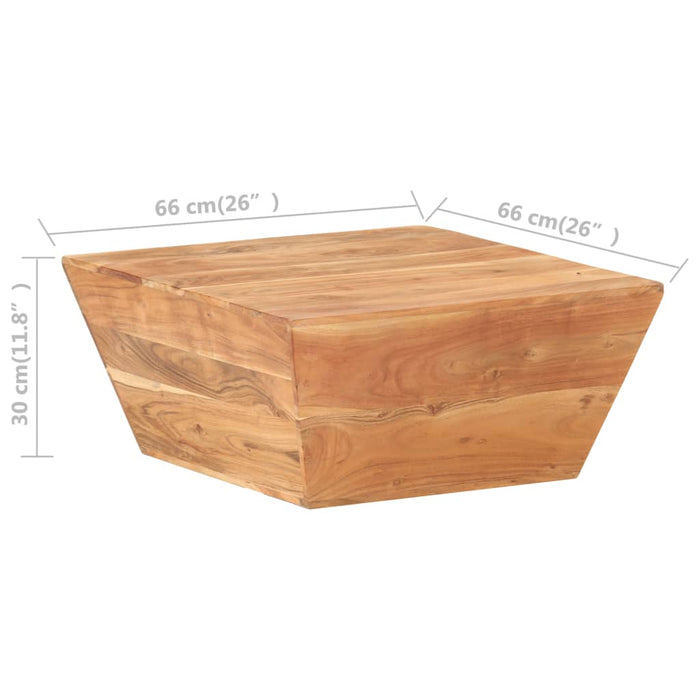 Masă de cafea în formă de V, 66x66x30 cm, lemn masiv de acacia - WALTI WALTI