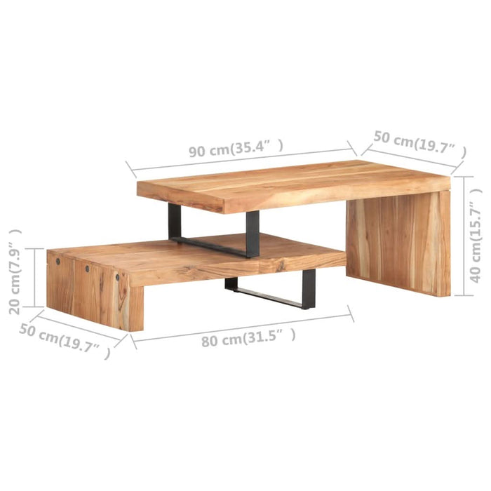 Set măsuțe de cafea, 2 piese, lemn masiv de acacia - WALTI WALTI