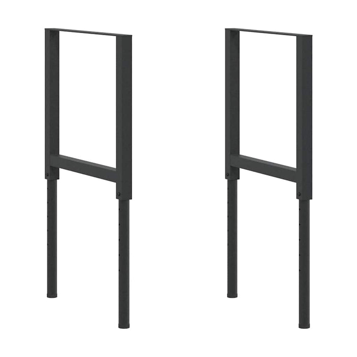 Cadre banc lucru reglabile 2 buc. negru 55x(69-95,5) cm metal - WALTI WALTI
