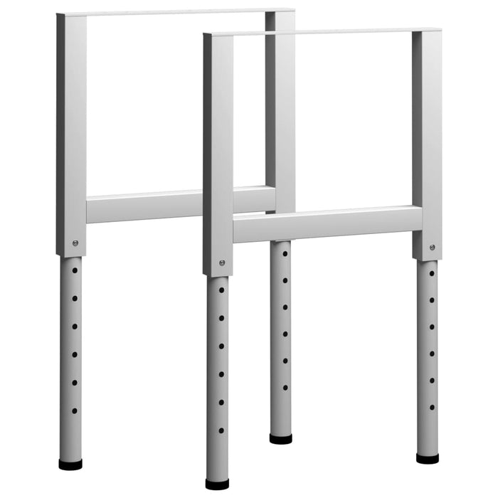 Cadre banc lucru reglabile, 2 buc., gri, 55x(69-95,5) cm, metal - WALTI WALTI