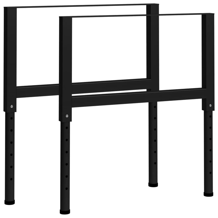 Cadre banc lucru reglabile 2 buc. negru 85x(69-95,5) cm, metal - WALTI WALTI