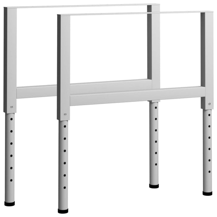 Cadre banc lucru reglabile, 2 buc., gri, 85x(69-95,5) cm, metal - WALTI WALTI