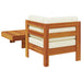 Set mobilier grădină perne alb/crem, 2 piese, lemn masiv acacia - WALTI WALTI