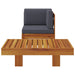 Set mobilier grădină perne gri închis, 2 piese, lemn acacia - WALTI WALTI