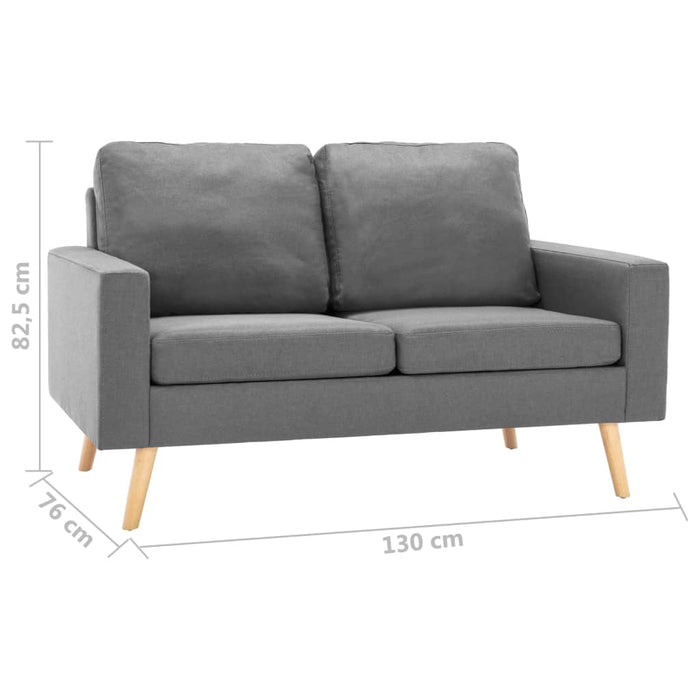 Set de canapele, 2 piese, gri deschis, material textil WALTI