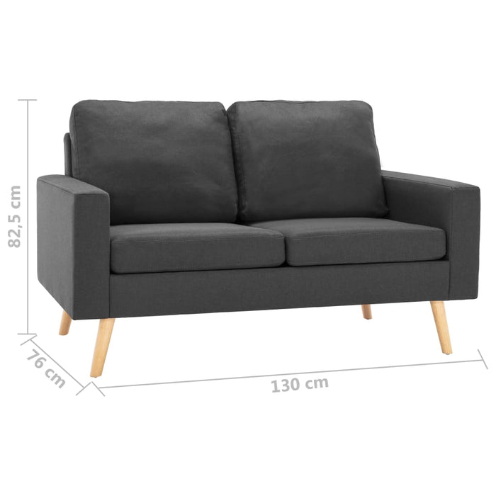 Set de canapele, 2 piese, gri închis, material textil - WALTI WALTI