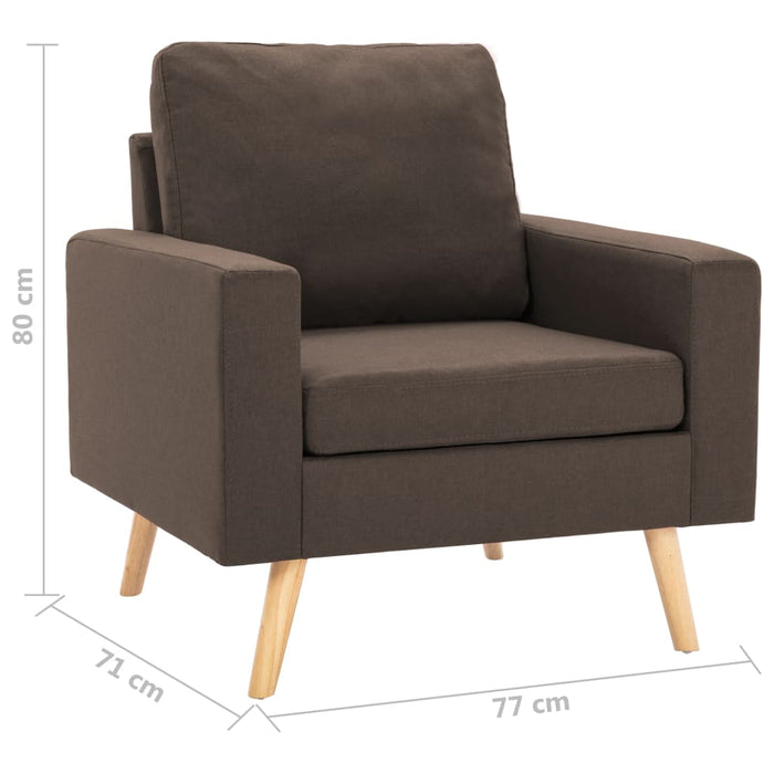Set de canapele, 2 piese, maro, material textil - WALTI WALTI