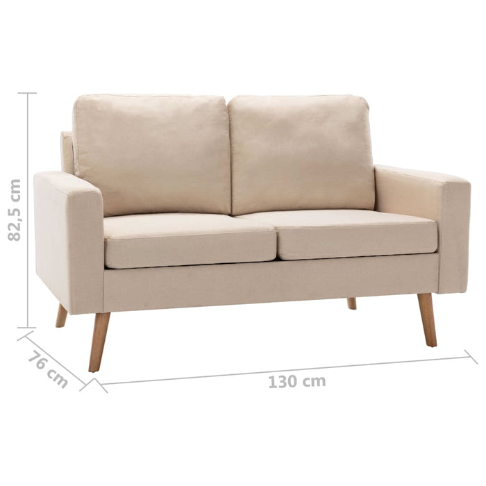Set de canapele, 2 piese, crem, material textil WALTI