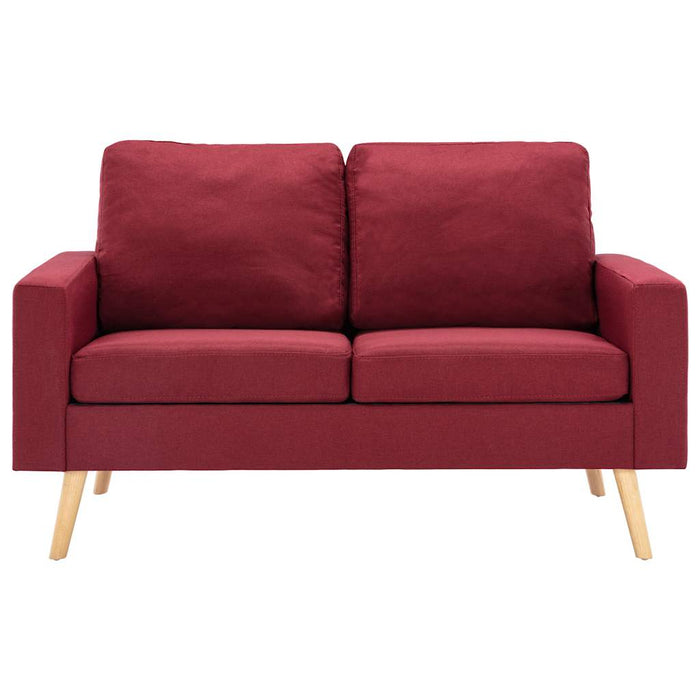 Set de canapele, 2 piese, roșu vin, material textil WALTI