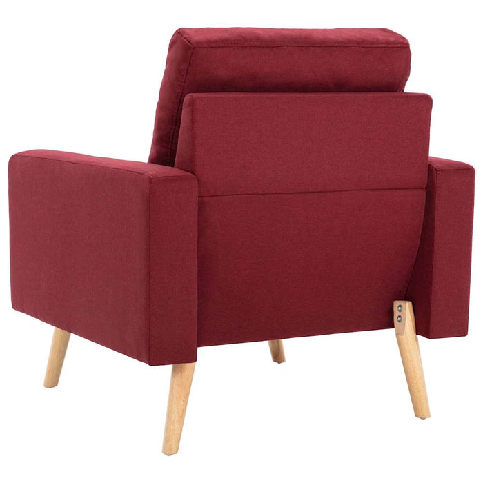 Set de canapele, 2 piese, roșu vin, material textil WALTI