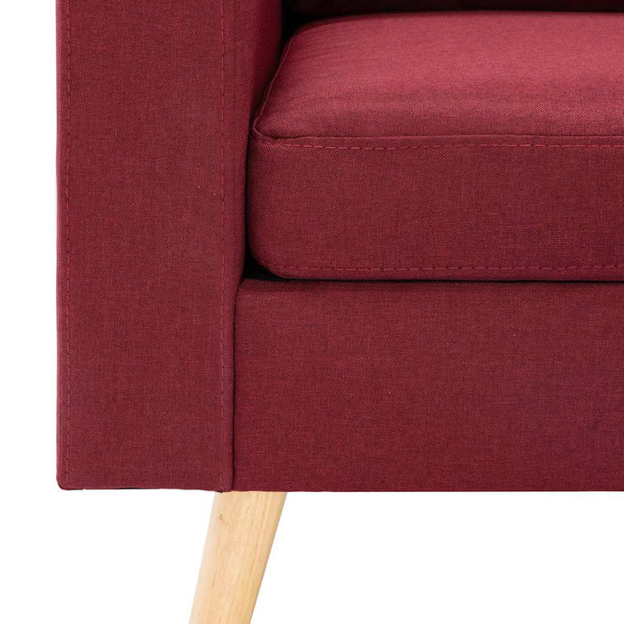 Set de canapele, 2 piese, roșu vin, material textil WALTI