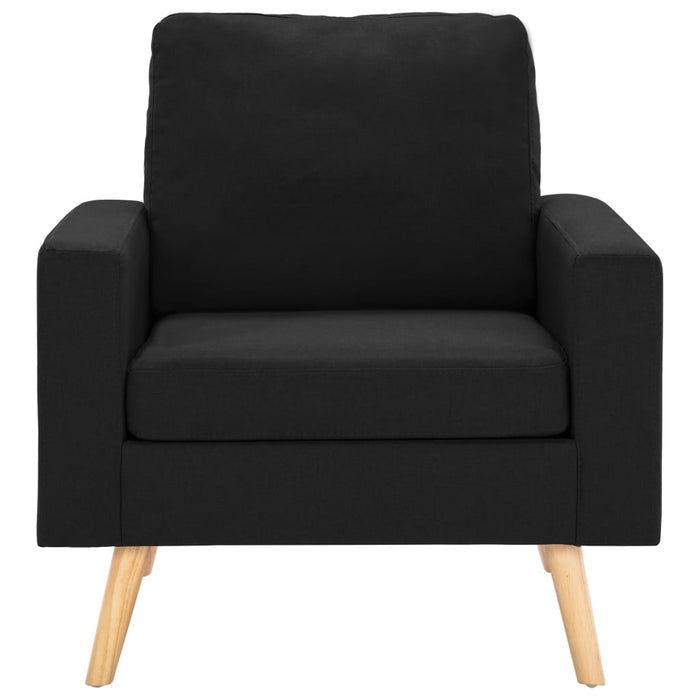 Set de canapele, 2 piese, negru, material textil WALTI