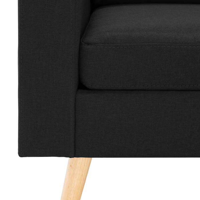 Set de canapele, 2 piese, negru, material textil WALTI