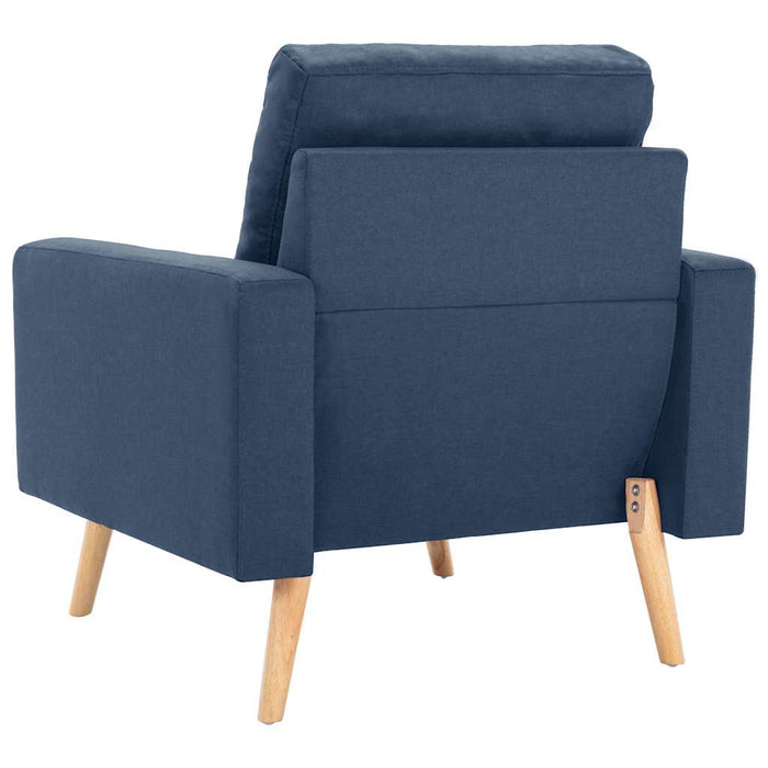 Set de canapele, 2 piese, albastru, material textil WALTI