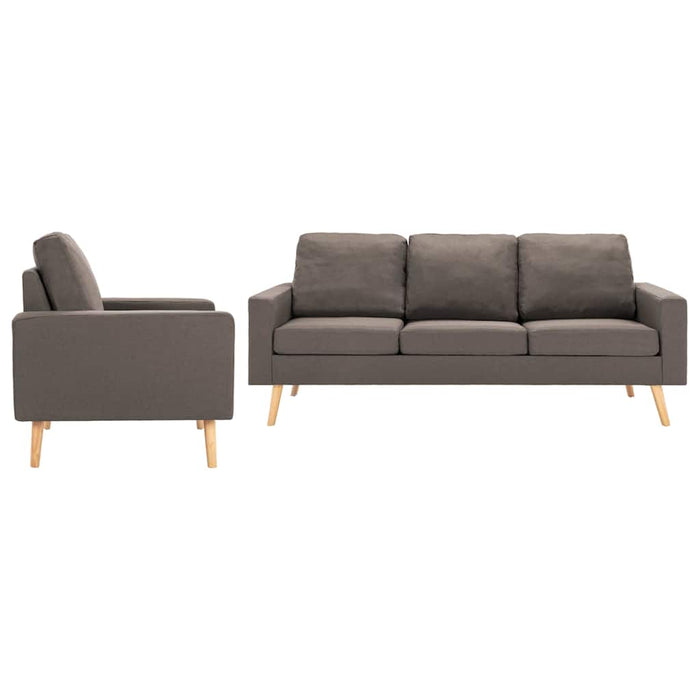Set de canapele, 2 piese, gri taupe, material textil WALTI