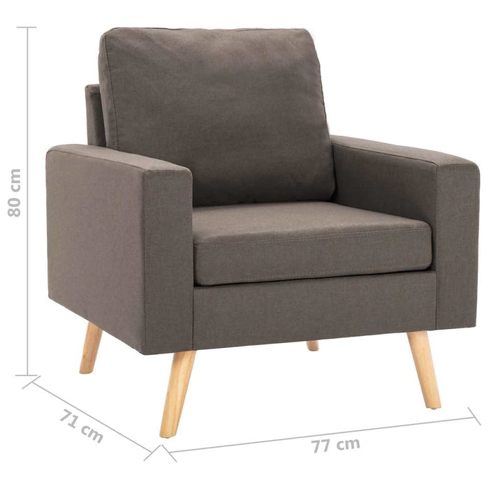 Set de canapele, 2 piese, gri taupe, material textil WALTI