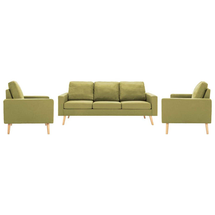 Set de canapele, 3 piese, verde, material textil WALTI