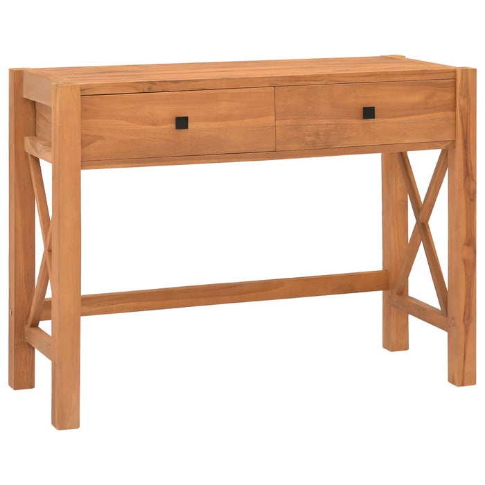 Birou cu 2 sertare, 100x40x75 cm, lemn de tec WALTI
